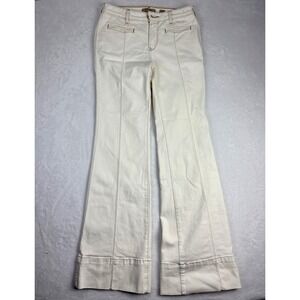 NWT Ariat High Rise Larissa Slim Trouser Cream Jeans Size 24XL